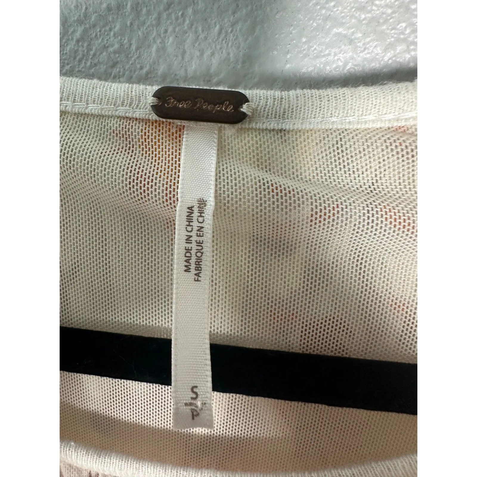 Free People Wildflower Honey Floral Cream Blouse Size Small - Image 6