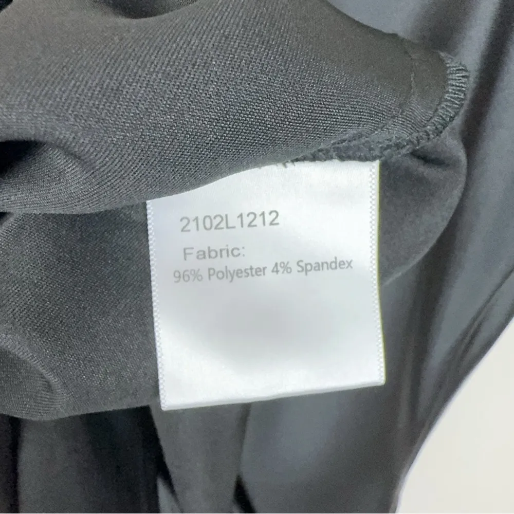 NWT J.ING Black Draped Collar Slip Midi Dress - Image 10