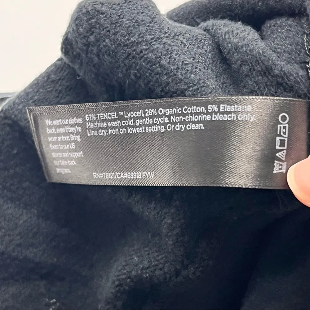 Eileen Fisher Womens Size Small Black High Waist Tapered Leg Pant Pull On Tencel - Image 3