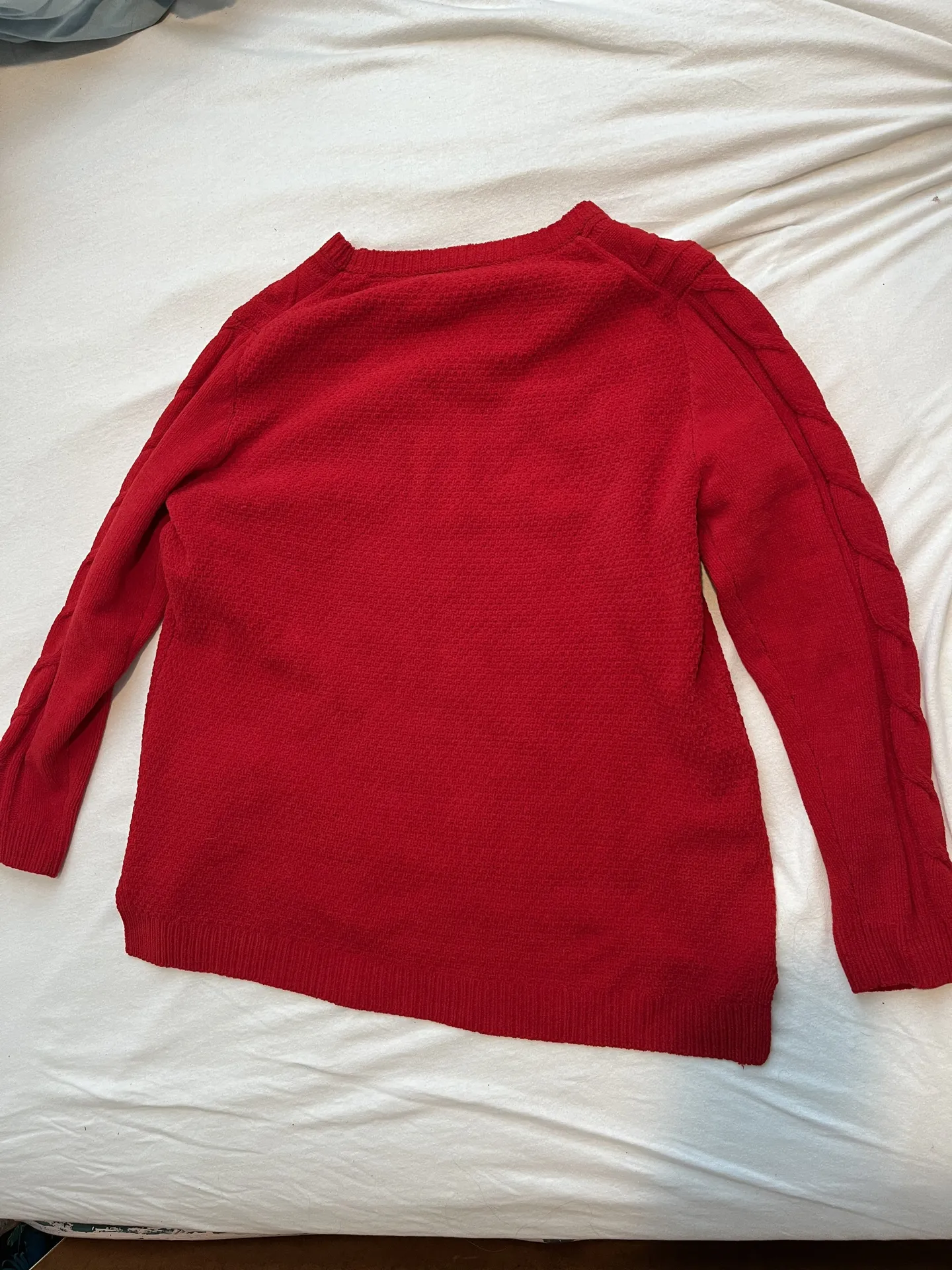 Red Cableknit Sweater - Image 2