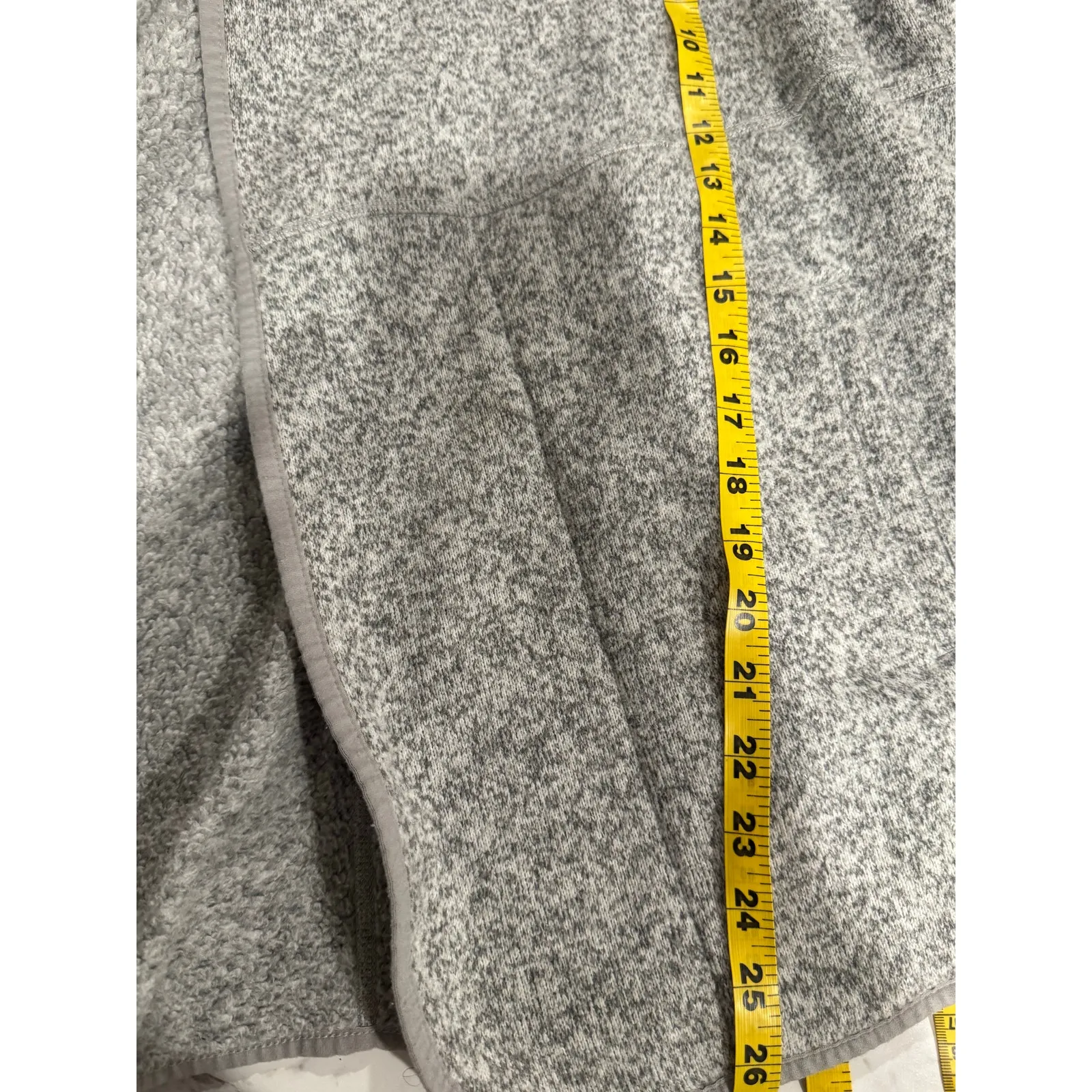 The North Face Womens Medium Gray Sherpa Fleece Hooded Jacket Cozy Snap Front - Image 5