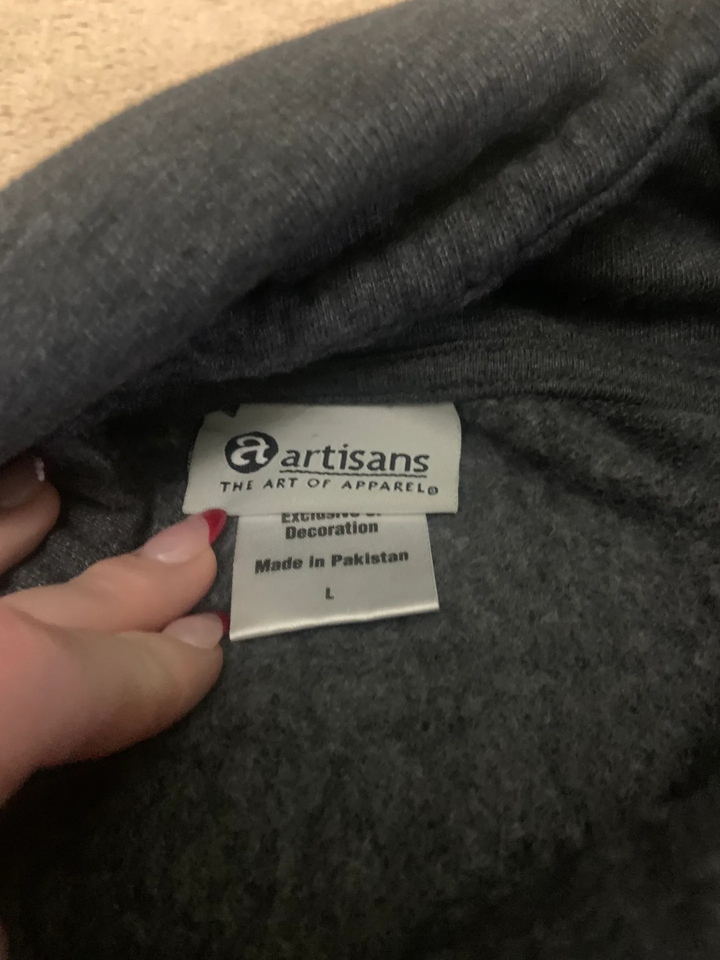 Super Soft Hoodie! Gray Size L - Image 2