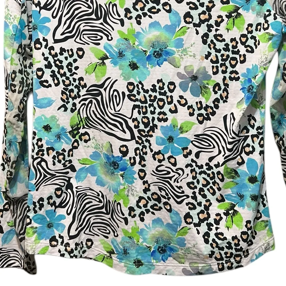 IBKUL Eva Polo Zip Top Peri Long Sleeve Golf Shirt Womens UPF 50 size XS Blue - Image 8