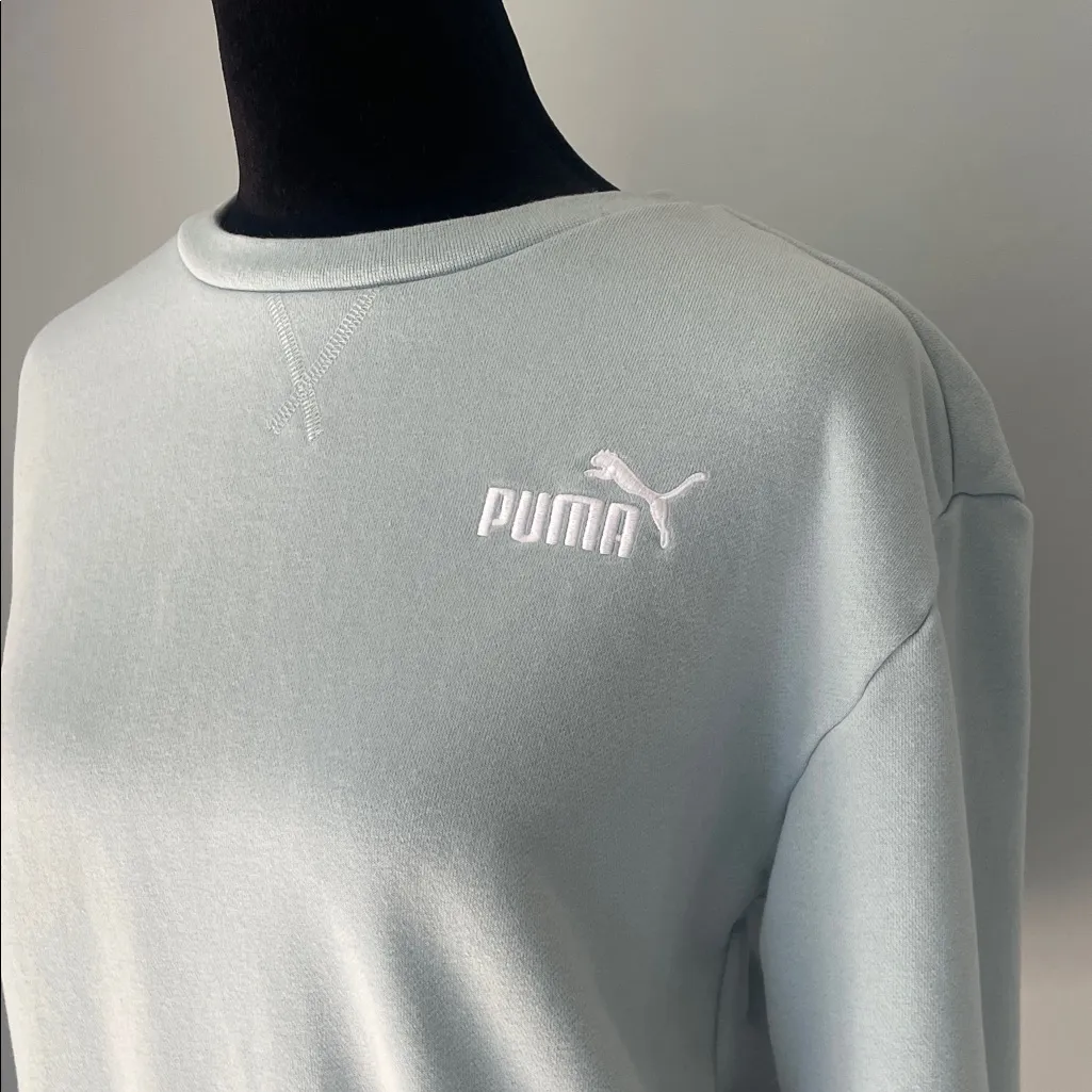 Puma Soft blue Crewneck Sweatshirt with pockets - Image 2