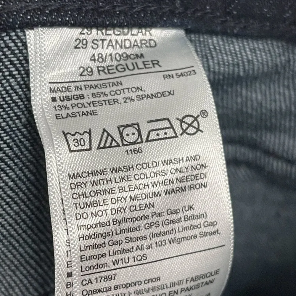 Banana Republic High Rise Wide Leg Denim Jean Trouser Pants Dark Rinse Full Length - Image 9