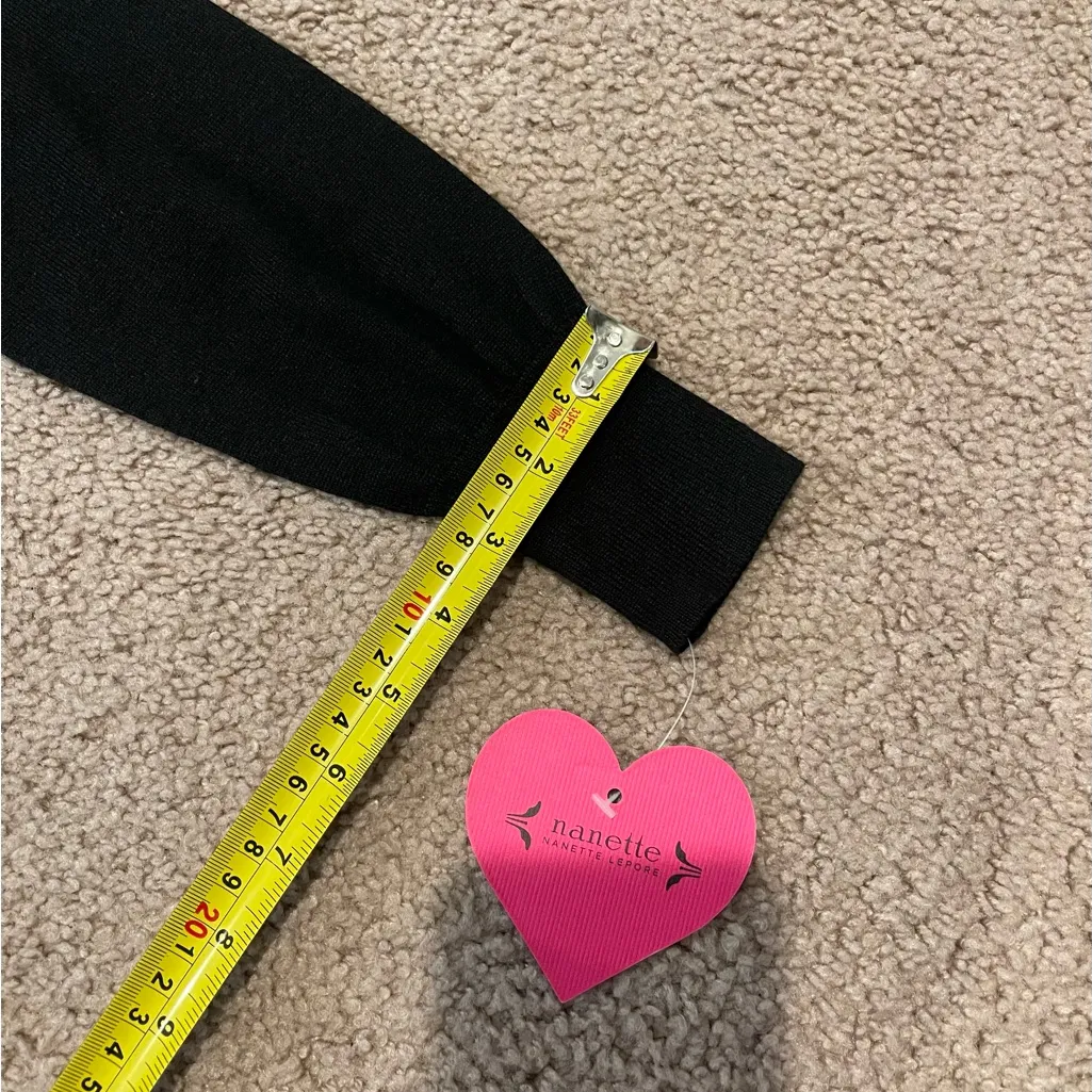 NANETTE LEPORE Black-Red Knit Long Sleeve Sweater - Image 9