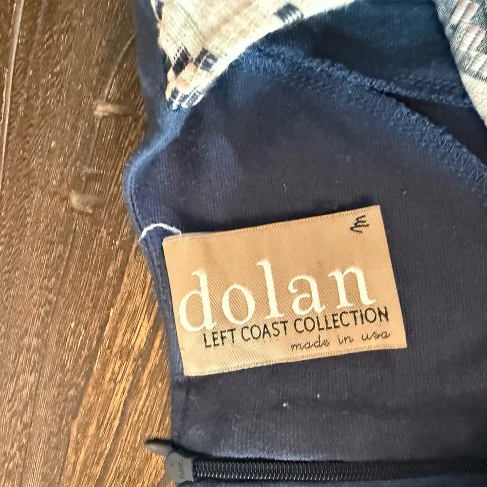 Anthropologie Dolan Sabado Dress Navy Blue Ivory Aztec Print Size Medium - Image 6