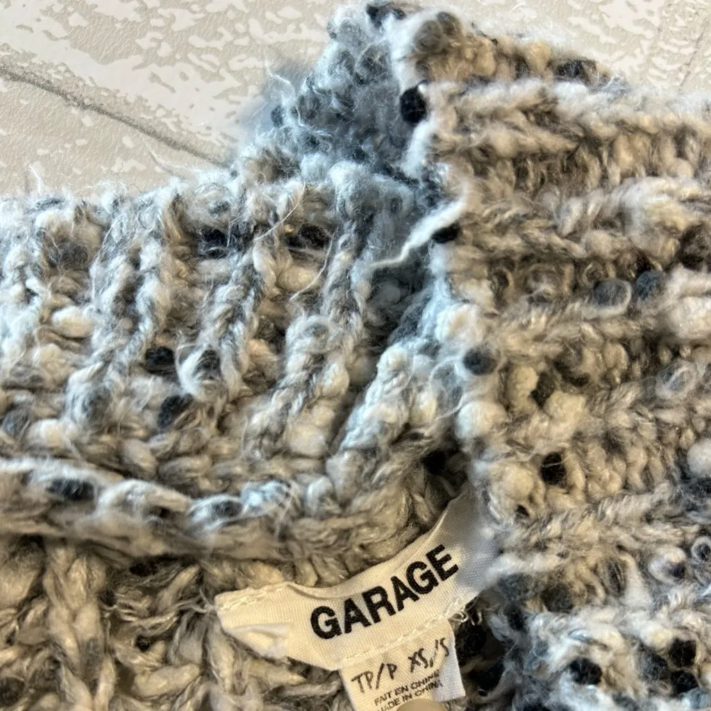 Garage Textured Gray Cardigan - Image 4