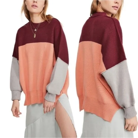 Free People Easy Street Sweater Color Block - Image 2