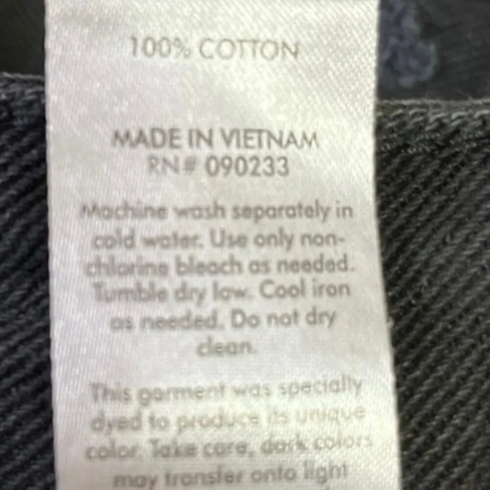 Pacsun Black 100% Cotton Non Stretch Distressed Straight Leg Jeans Size 26 - Image 5