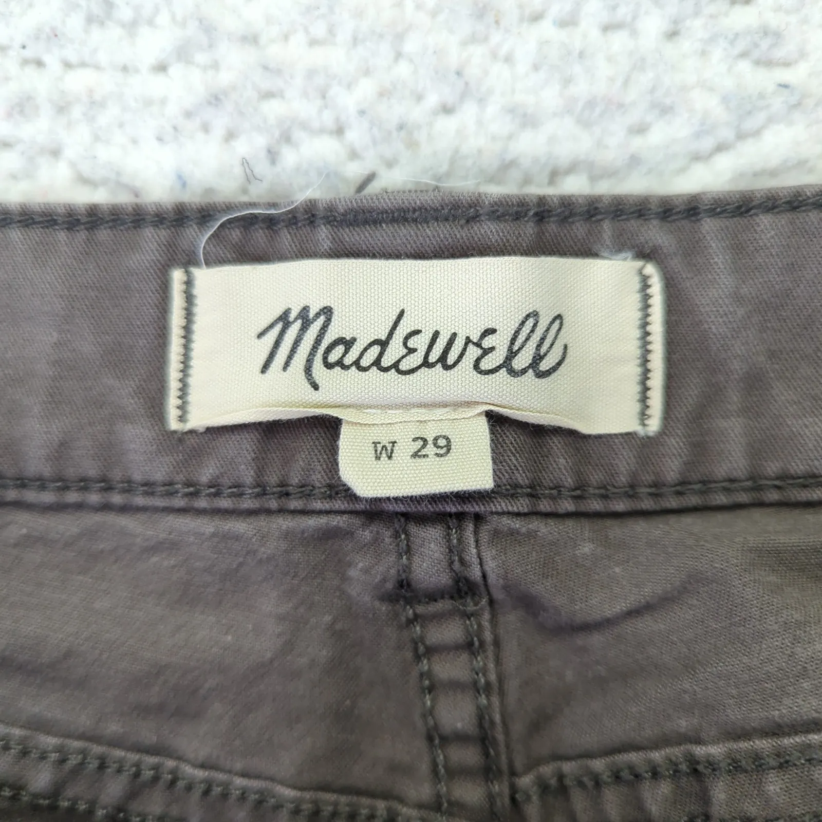 Madewell Cotton Hemp Hiking Cargo Pants Gorpcore ND598‎ Gray Women's 29 Stretch - Image 7