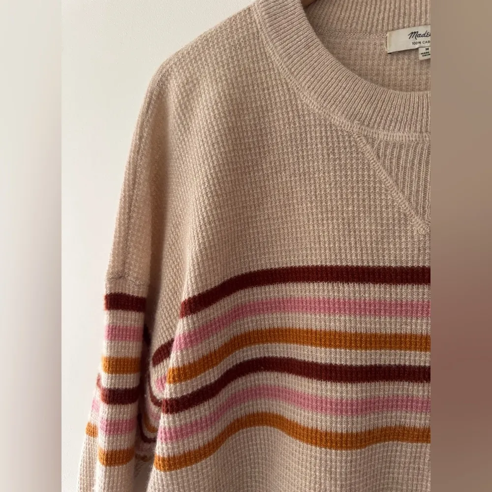 Madewell 100% Cashmere Sweatshirt in Hendry Stripe Sweater - Image 3