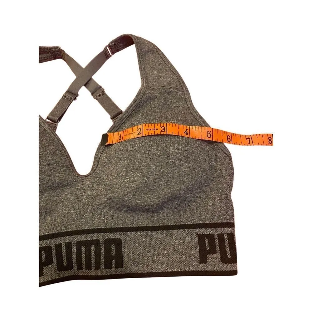 Puma Padded Crossback Sports Bra Workout Yoga Athletic Sporty - Image 11