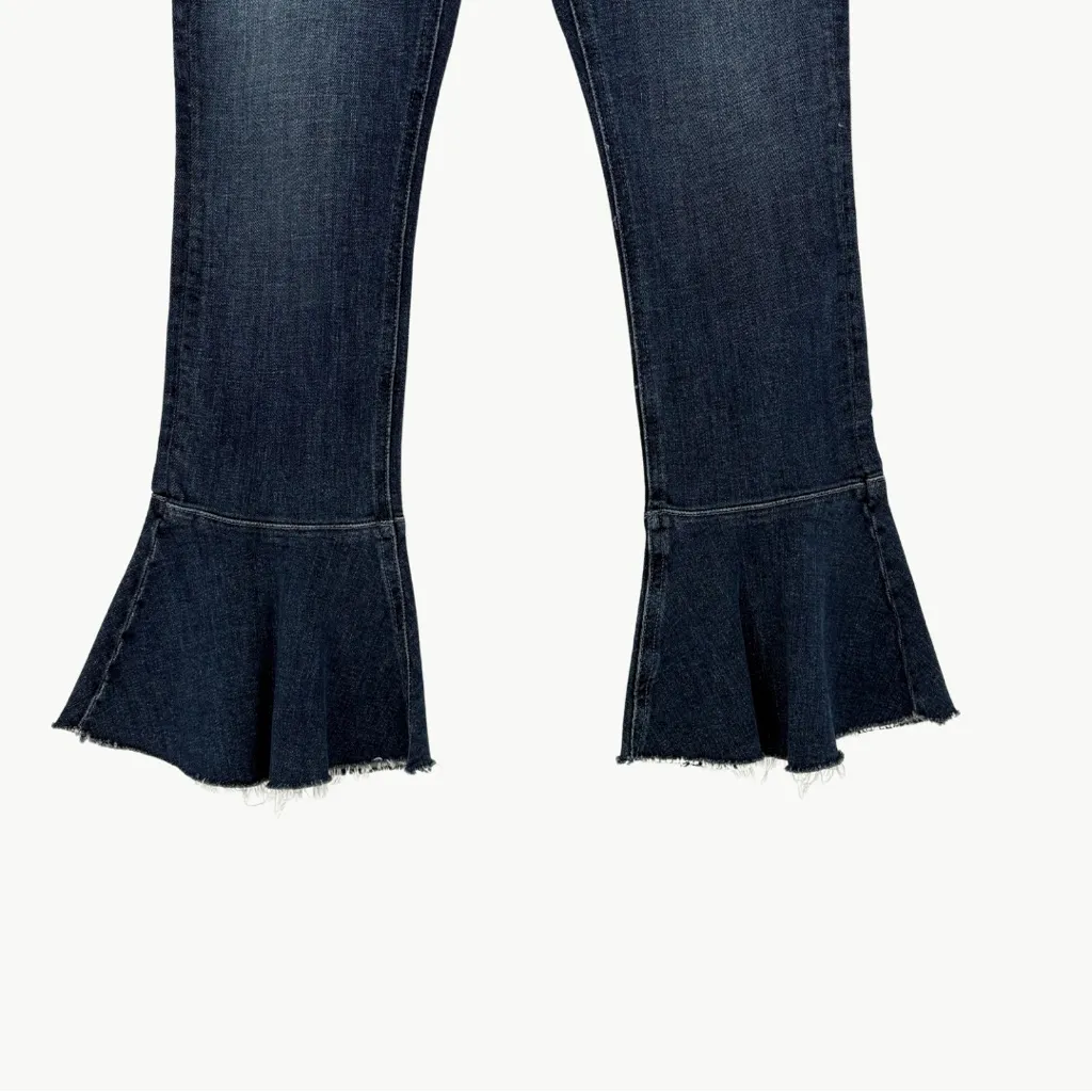 MOTHER The Cha Cha Fray High Rise Crop Jeans in Girl Crush | Sz 27 | Medium Wash Blue - Image 14