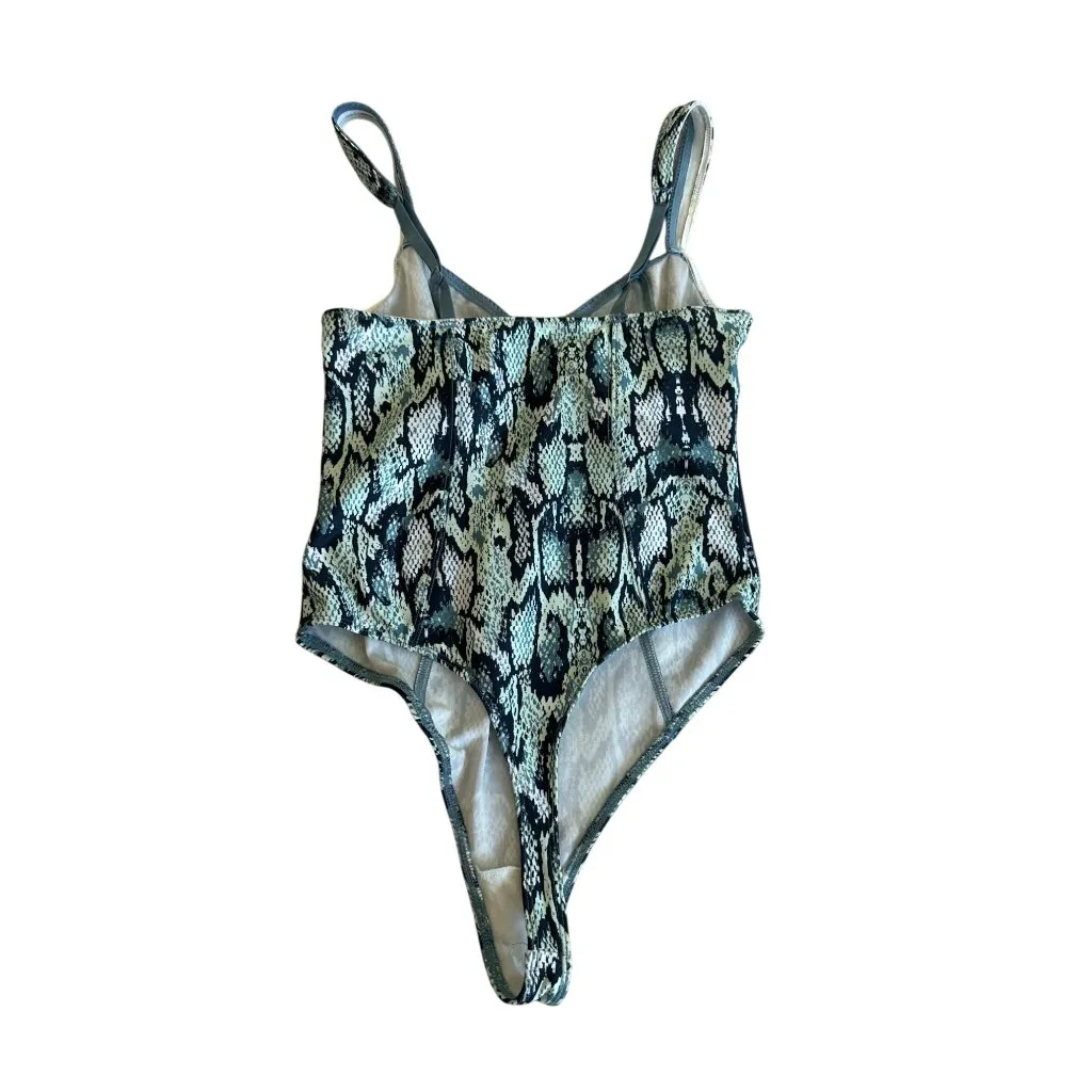 OUT FROM UNDER Snake Print Bodysuit Size Medium - Image 6