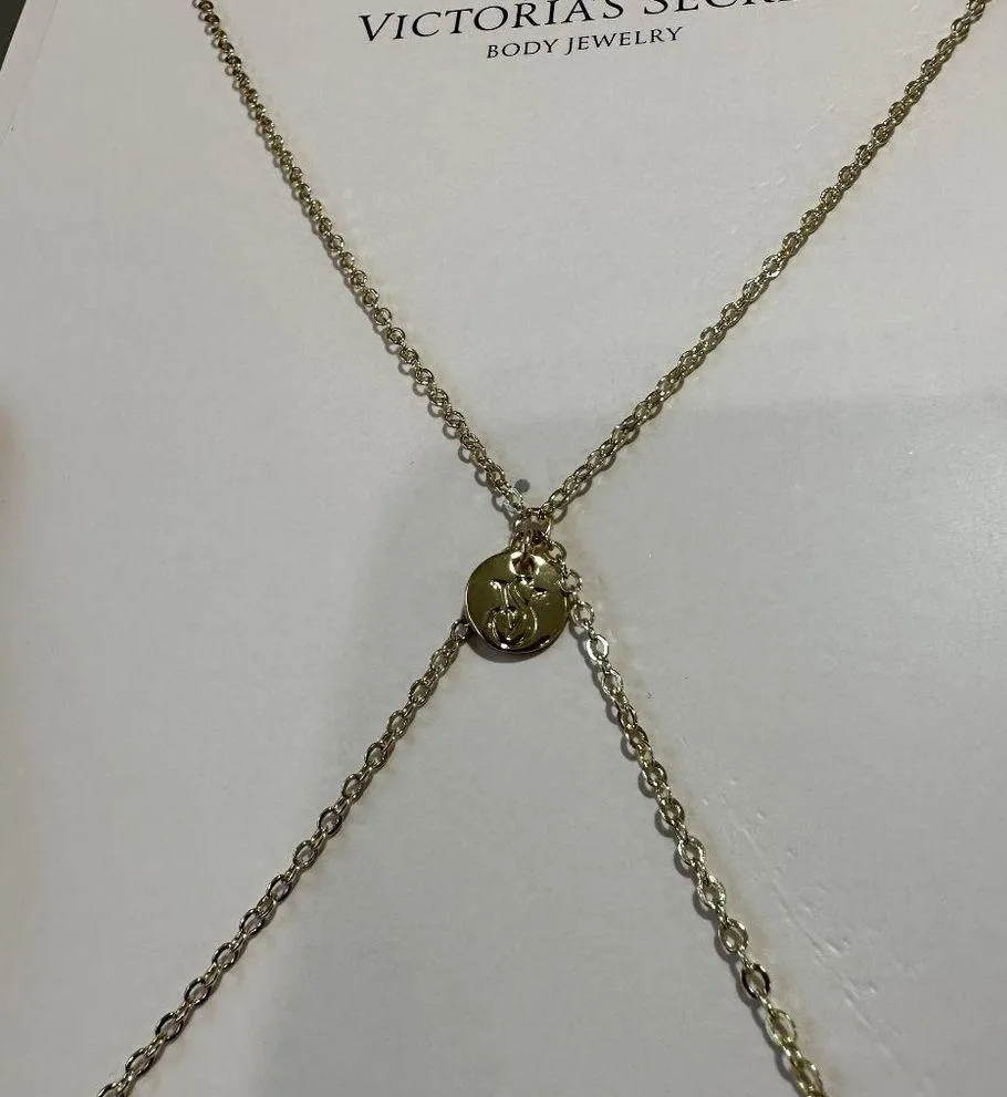 Victoria's Secret  Swim Body Chain Jewelry Womens Gold Tone Body Jewlery Charm - Image 6