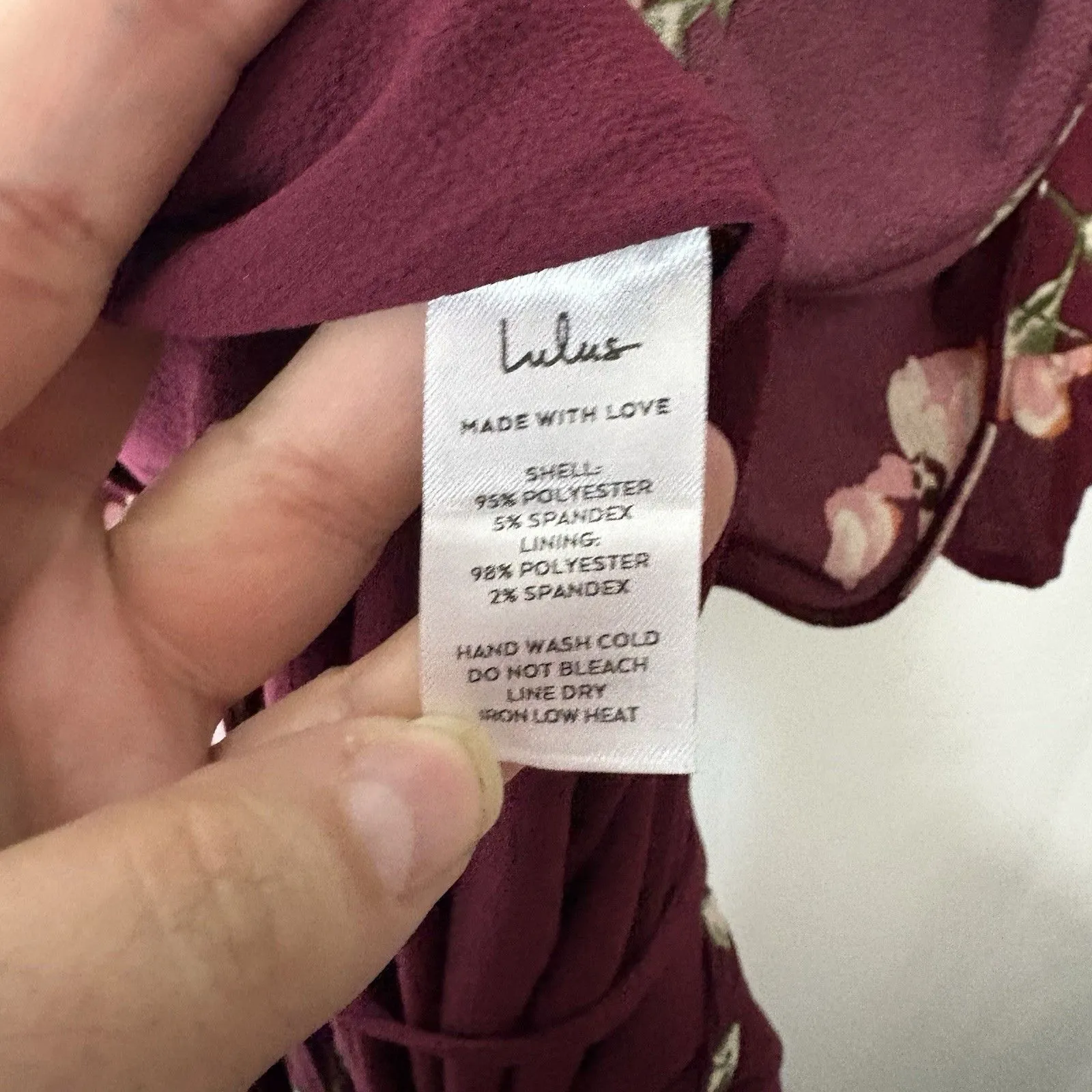 Lulus September Sunsets Burgundy Floral Print Wrap Maxi Dress Medium Event Red Size XL - Image 11