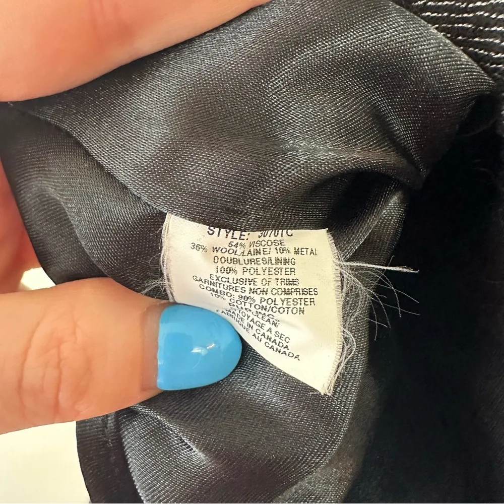 iris setlakwe | Black and Gray Wool Blend Fit and Flare Skirt Size 6 Women's - Image 4