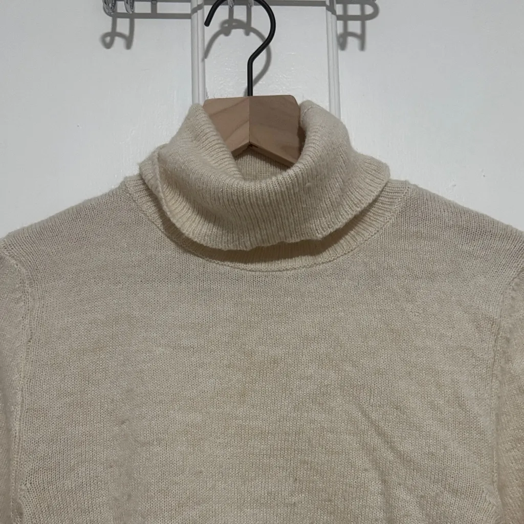 Mango Women's Cream Turtleneck Sweater - Image 3