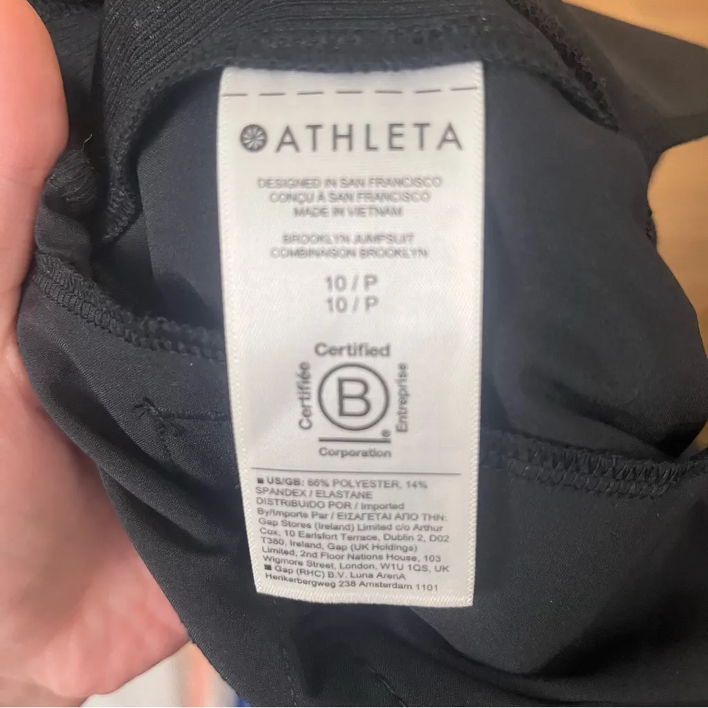 Athleta Brooklyn Jumpsuit Black Size 10 Petite - Image 5