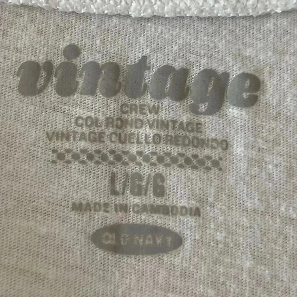 Vintage White Crewneck Cotton Soft Solid Basic Unisex Short Sleeves SZ L # 1606 Size L - Image 7