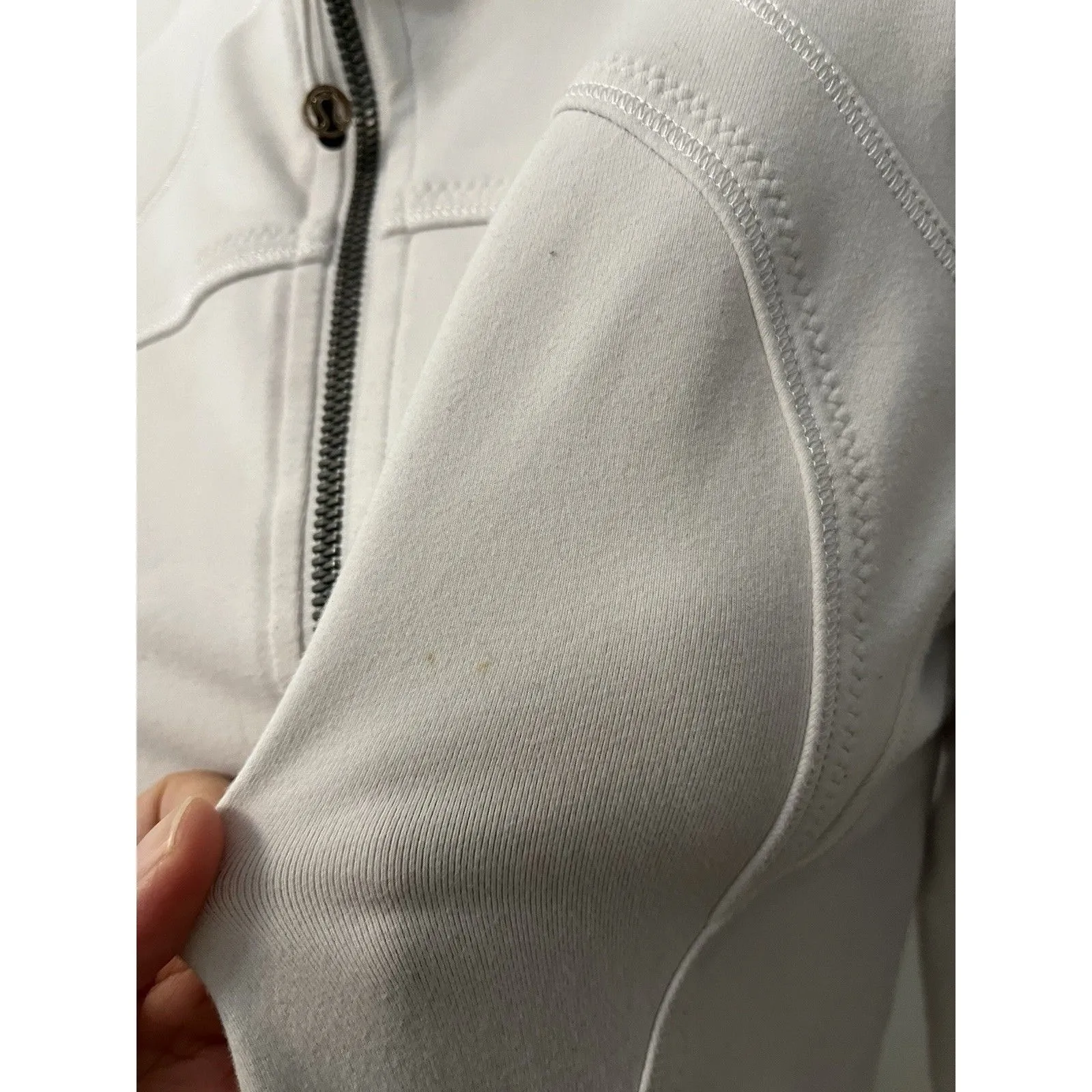 lululemon Define Jacket 8 White Zip Up Stretchy Thumbholes Workout Running Yoga - Image 8
