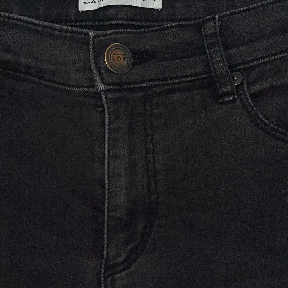 Ann Taylor Loft Women's Cotton Blend Modern Skinny Jeans Black Size‎ 28/6 - Image 4