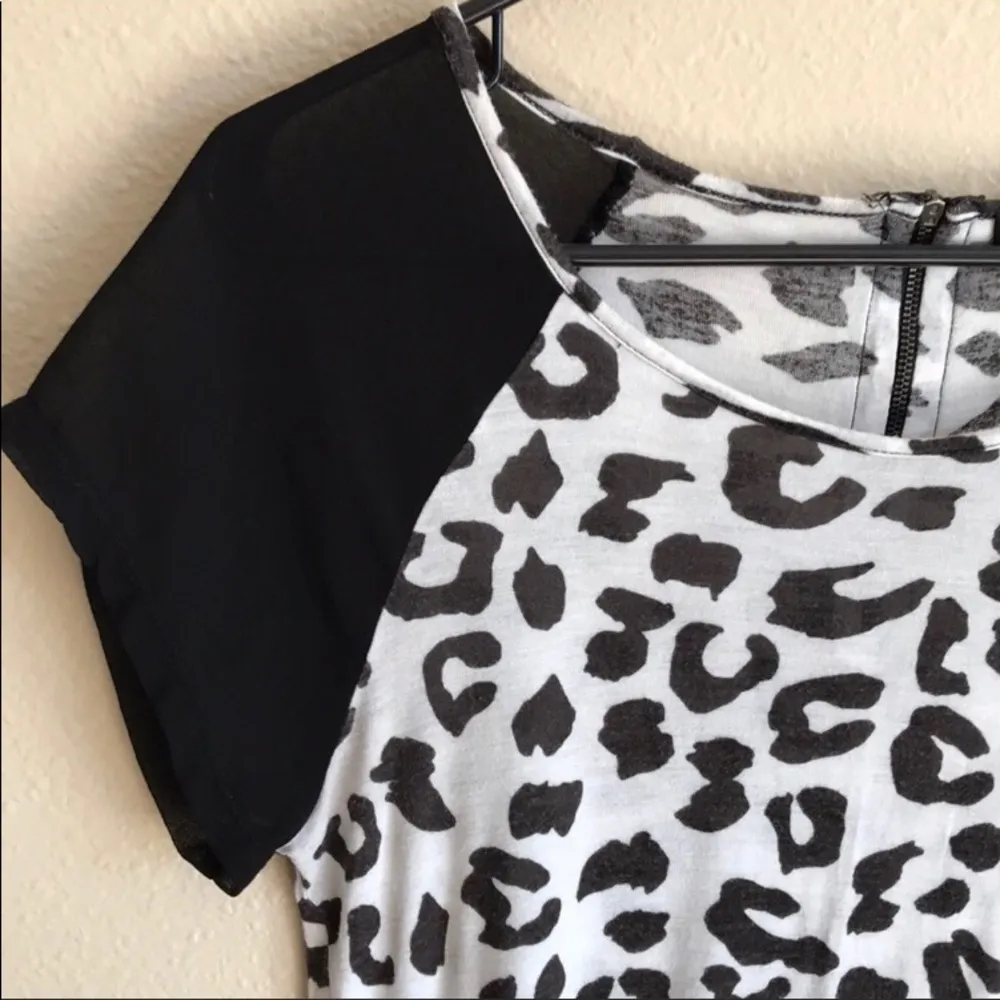 Forever 21 Leopard Print Sheer Short Sleeve Top - Image 6