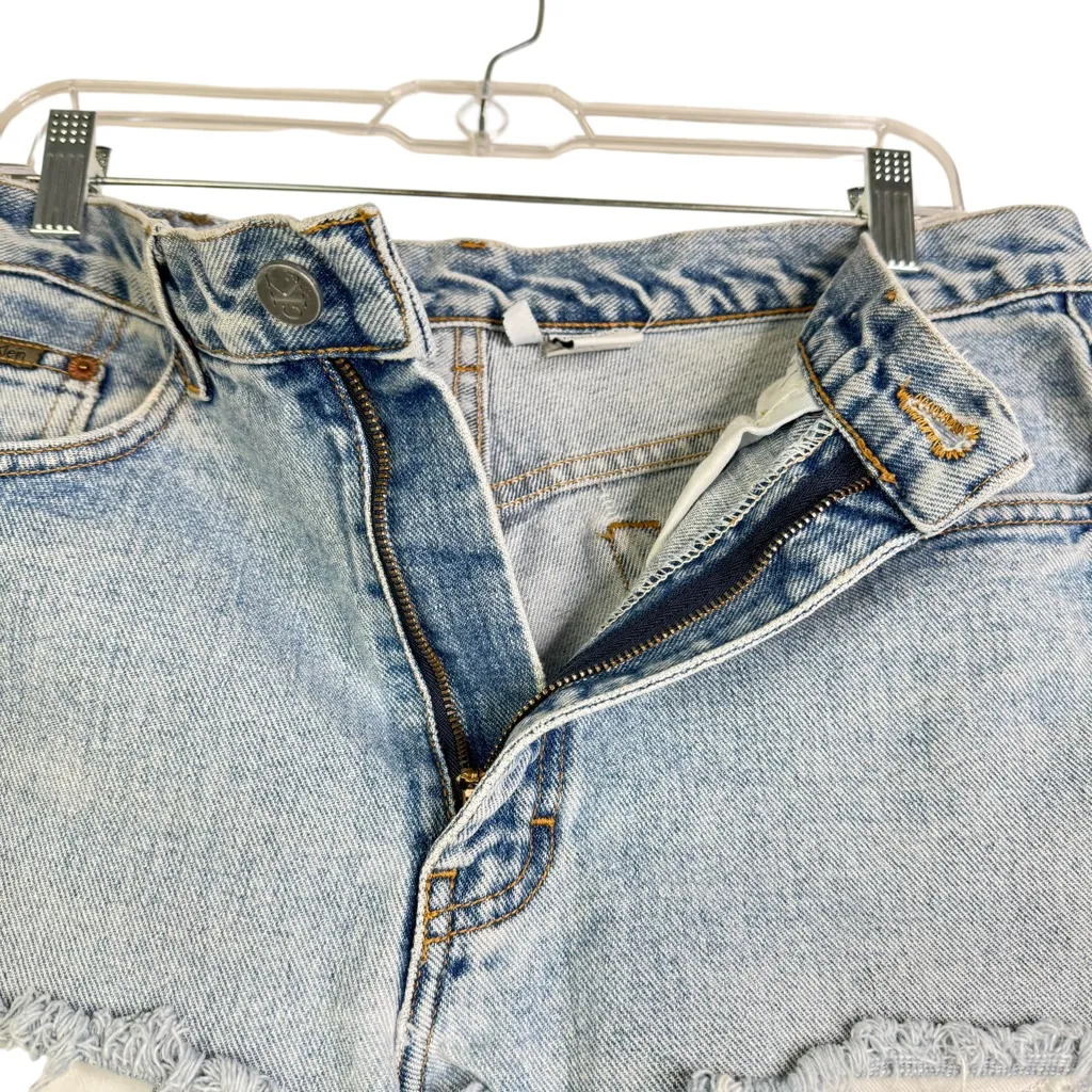Vintage‎ Calvin Klein Cutoff Denim Shorts Frayed Distressed Festival Concert 30 - Image 4