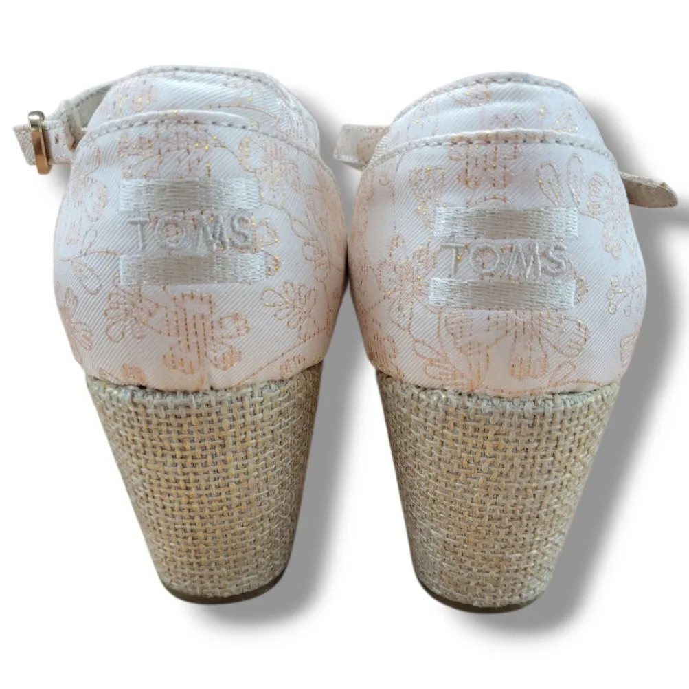 Toms Shoes Size 9.5 Toms Wedge Sandals Toms Floral Jacquard Platform Wedge Shoes Women's Shoes - Image 8