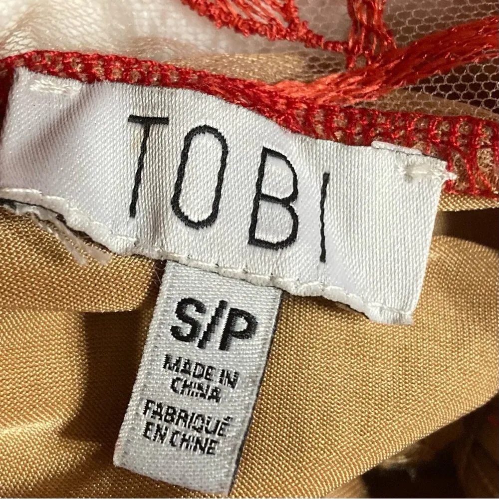 TOBI Floral Red Lace Strapless Corset Bodysuit - Image 7