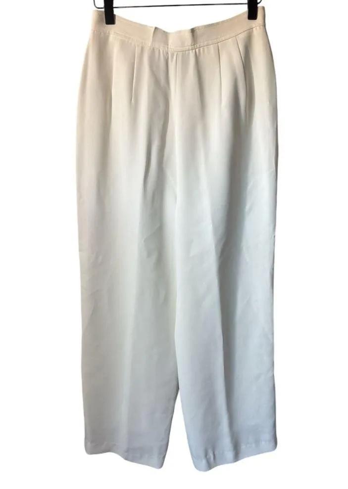 Dana Buchman white wide leg dress pants in size 10. - Image 2