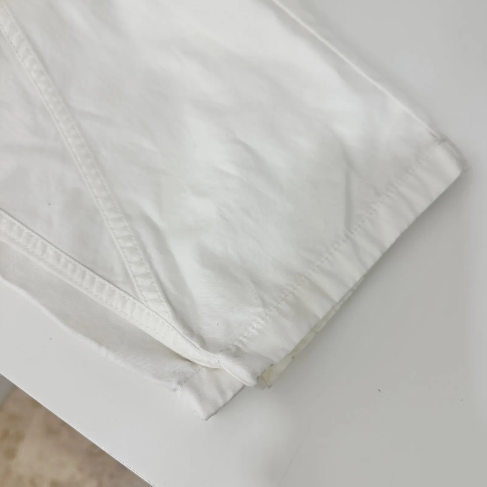 Madewell The Barrel Leg Utility Pant Garment Dyed Twill White Cargo US 4 NWT - Image 14