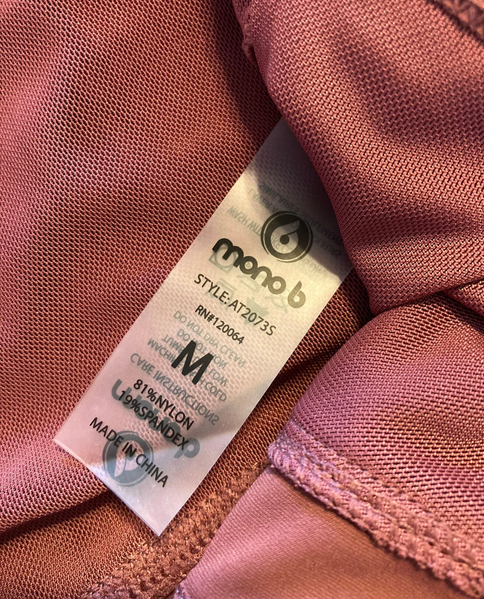 Mono B Sports Bra Red Size M - Image 3