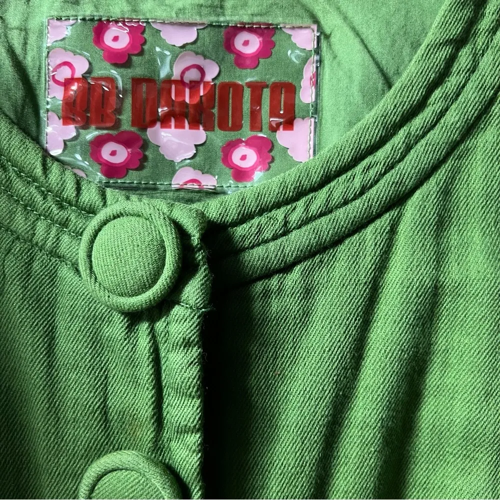 BB Dakota Spring Green 1/2 Sleeve Button Front Jacket - Image 4
