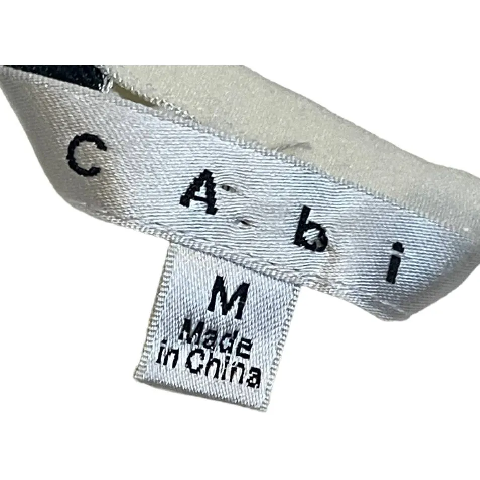 Cabi Women's Tank Top Peplum Needle‎ Lace Floral Sheer Sleeveless White Medium - Image 5