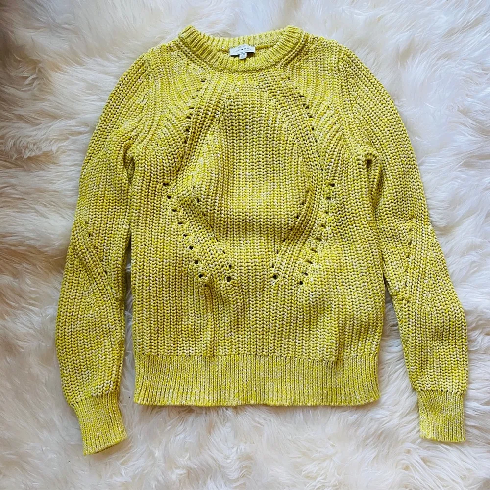 🍀Lucky Brand🍀Yellow Chunky Crew Neck Sweater - Image 5