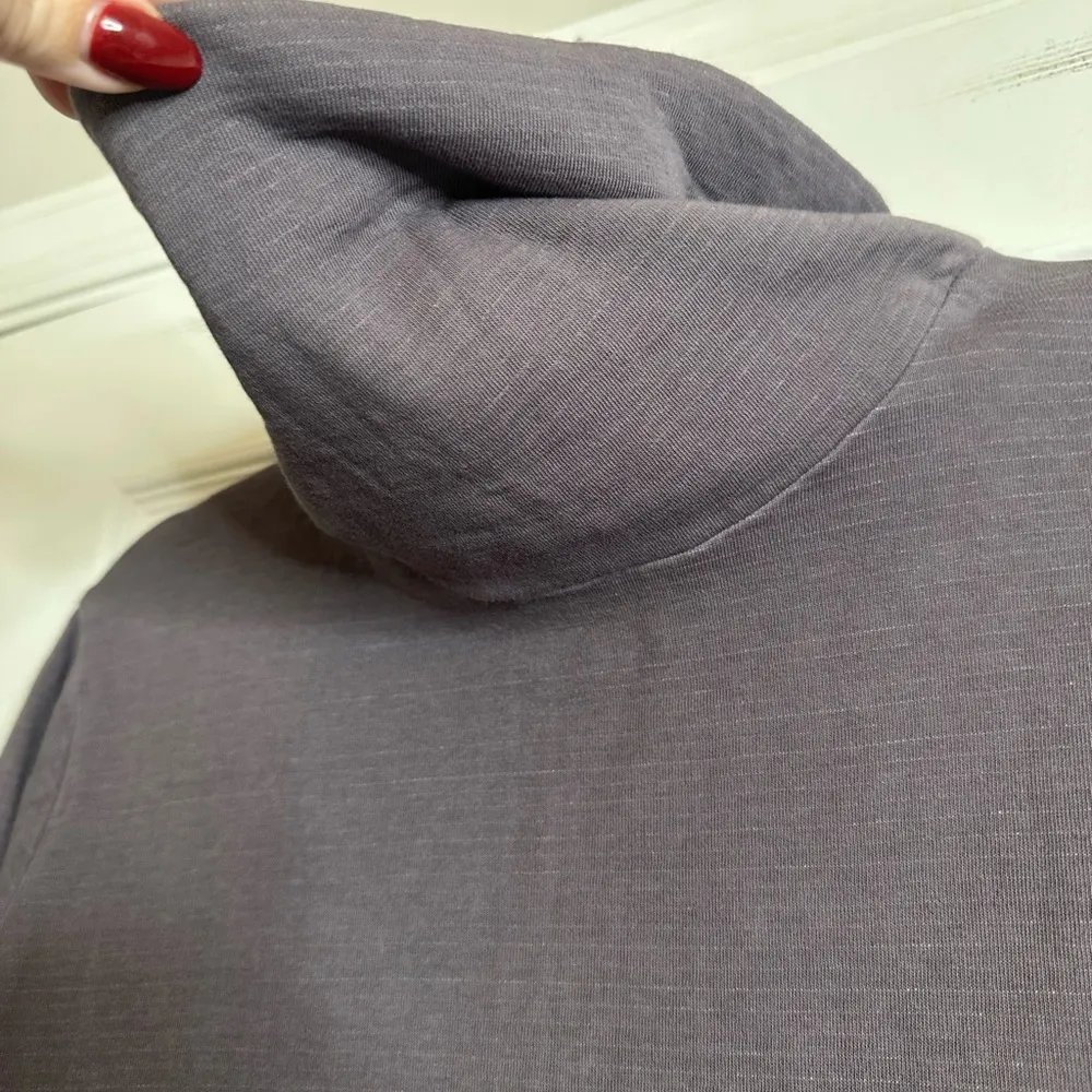 Athleta Women's Cowl Neck Eco Wash Knit Dress with Thumb Holes, Size XS - Image 8