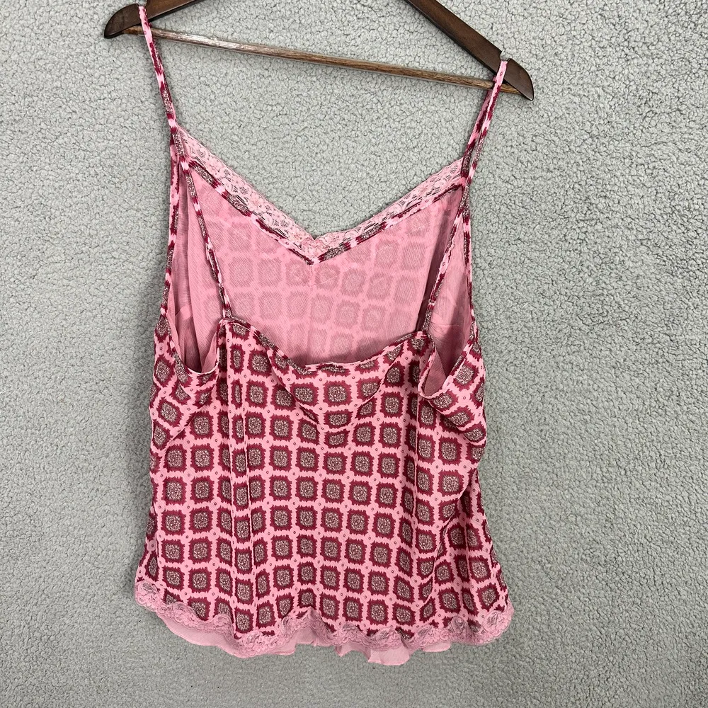 Apt 9 Womens 3X‎ Pink Lace Trim Tank Top Cami Geometric Print Boho Fairy Y2K - Image 7