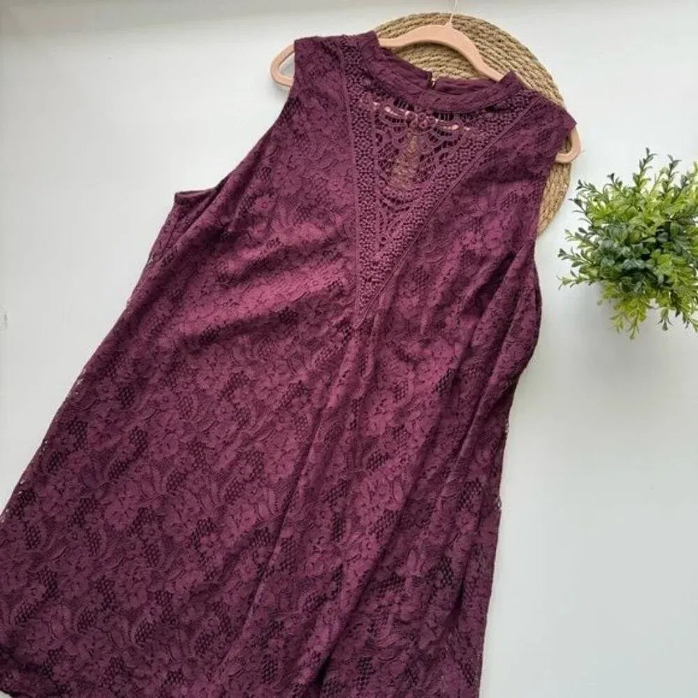 Torrid Burgundy Mini Lace Trapeze Dress Size 3XL‎ - Image 4