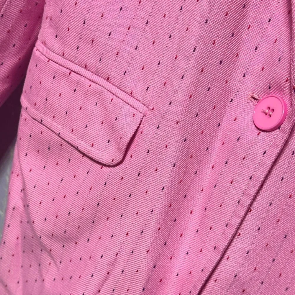 Barbie Pink Vintage One Button Blazer Small EUC Pink - Image 7