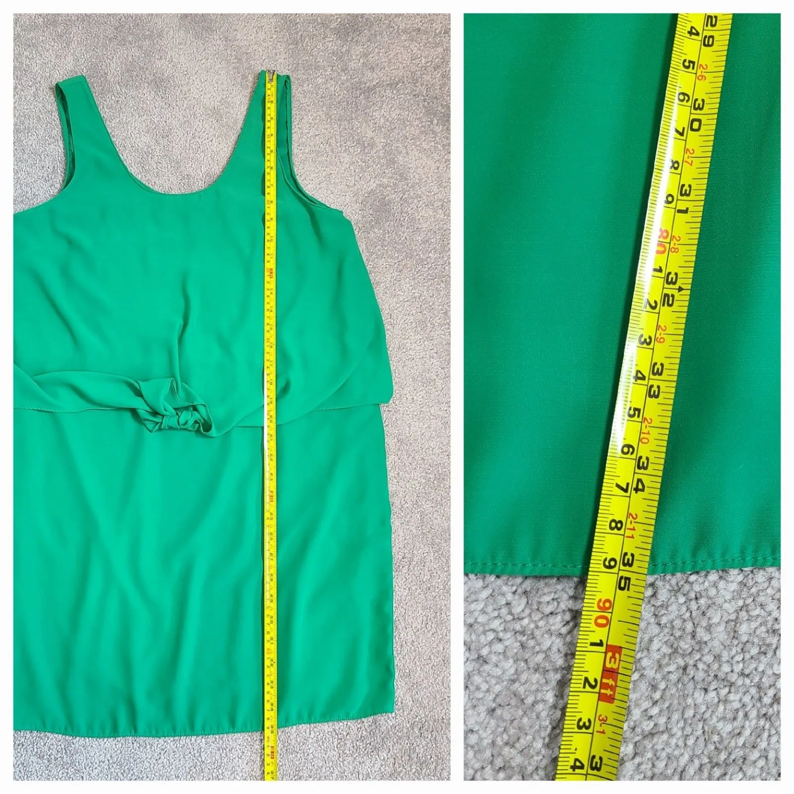 Amanda Uprichard Large Blouson Sleeveless Mini Tank Dress Tie Front Flowy Scoop - Image 7