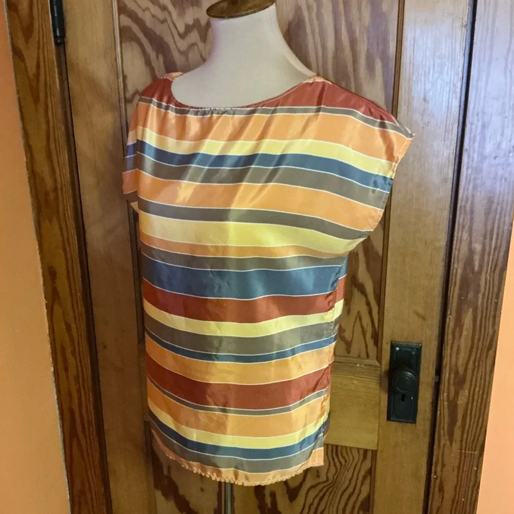 Vintage 70s colorful striped blouse - Image 7