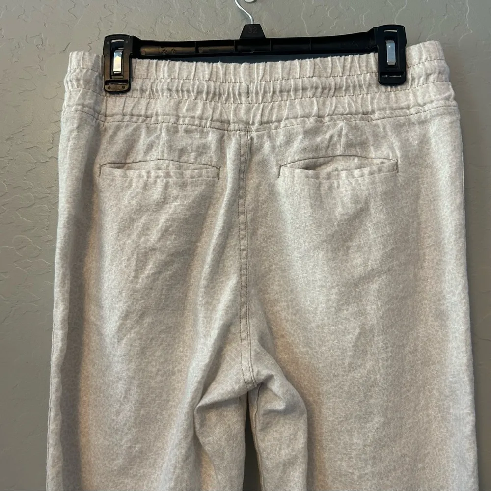 Athleta cabo linen jogger in micro cheetah abalone grey print size 4 - Image 12