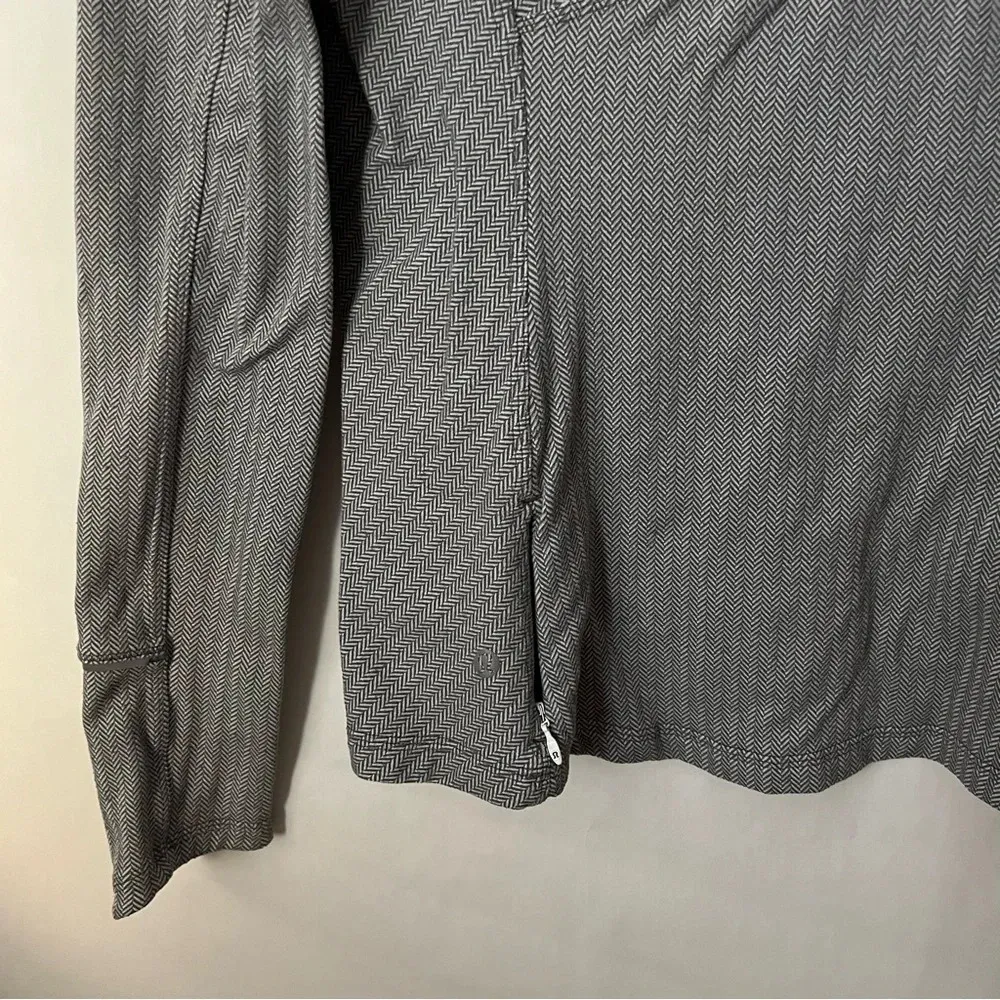 Lululemon Kanto Catch Me Long Sleeve Size 10 Sweatshirt Gray Herringbone Top - Image 10