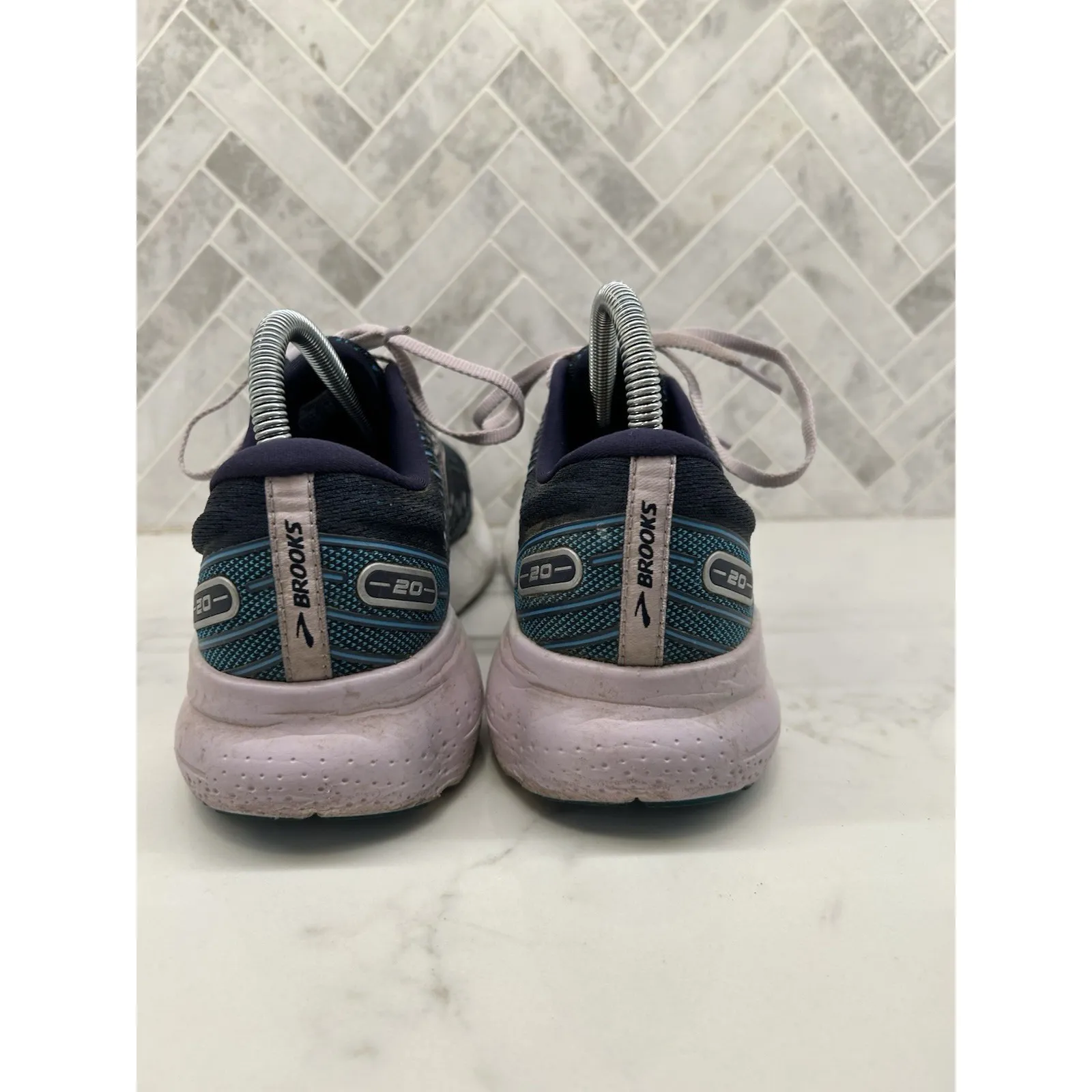 Brooks Glycerin GTS 20 Purple Blue Running Shoes Sneakers Womens 8.5 D 8.5D Wide - Image 4