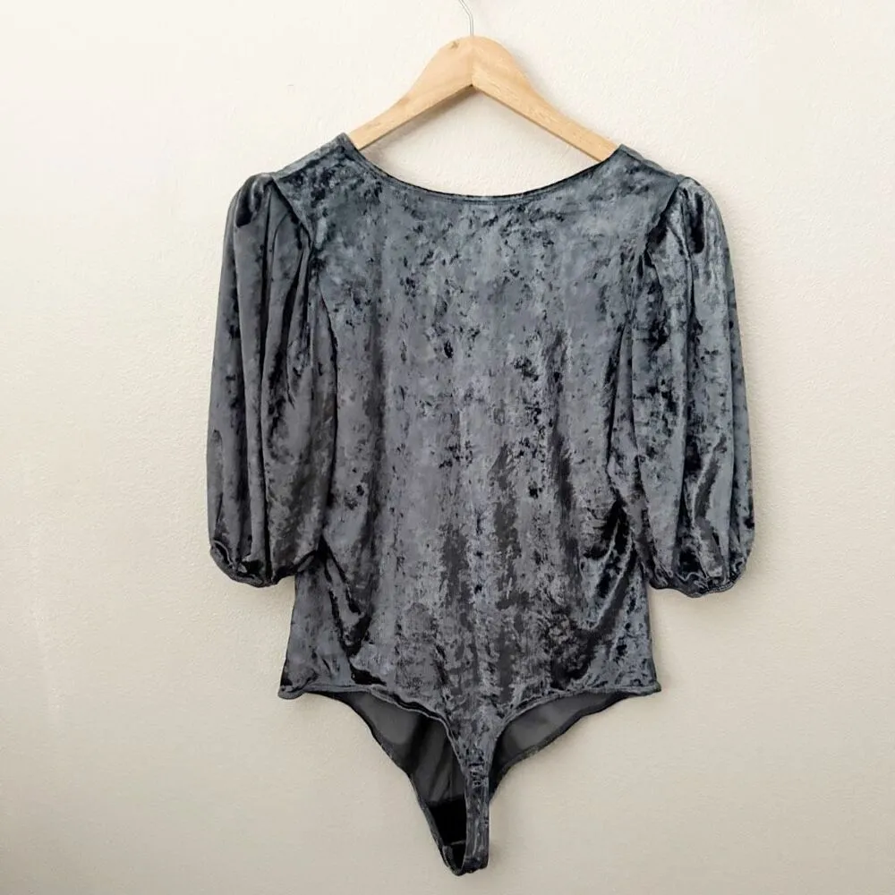 INTIMATELY FREE PEOPLE | Don't You Wish Bodysuit Velvet Puffed Sleeve | Size XL - Image 9