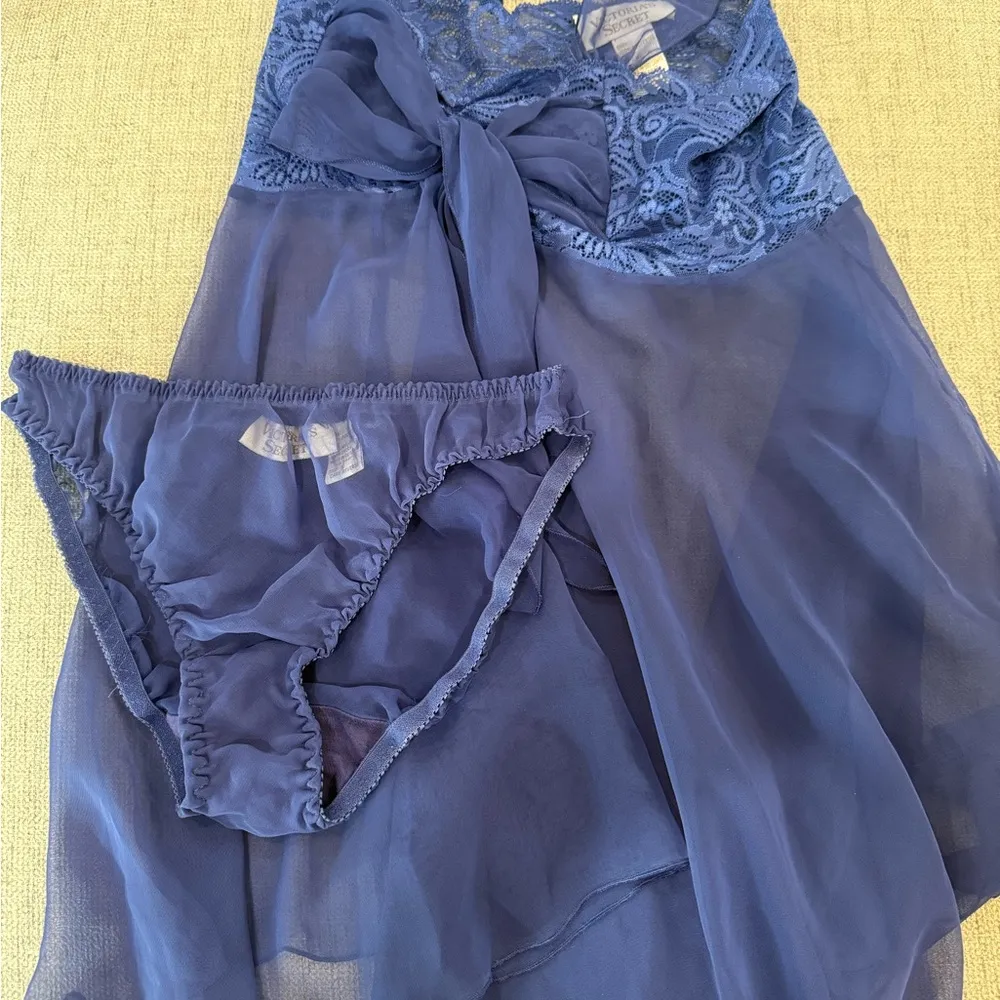 Victoria secret Light purple Lace Chemise set S - Image 5