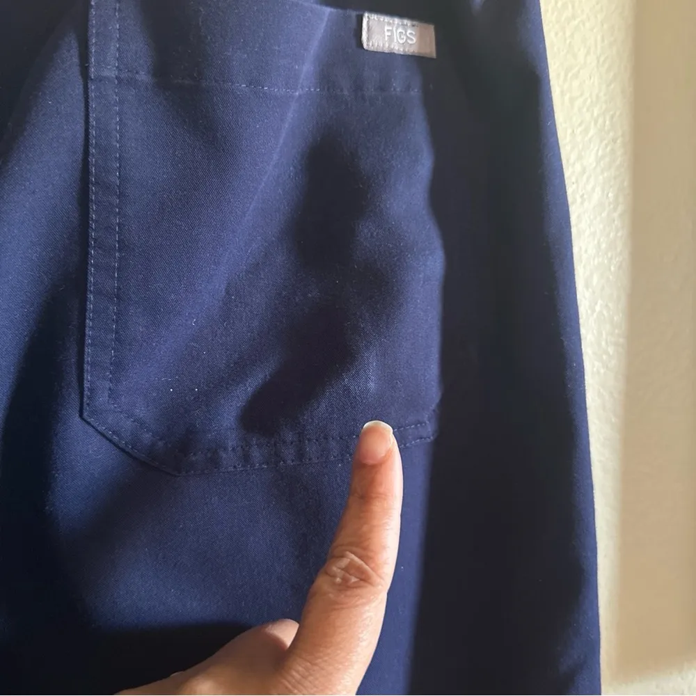 FIGS Scrub Size M Technical Collection Medica Pants Women Navy Blue Straight Leg - Image 9