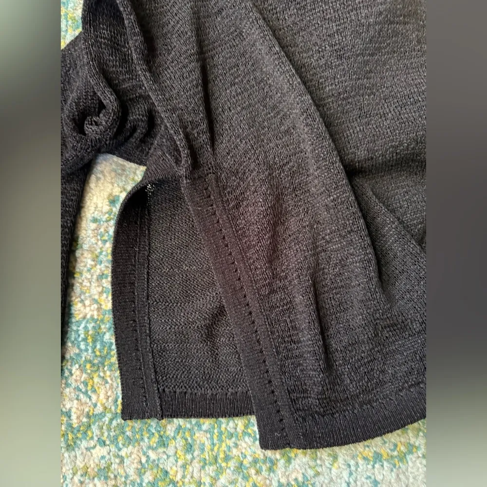 Vintage 111 State collared black semi see through tunic sweater, size medium - Image 11